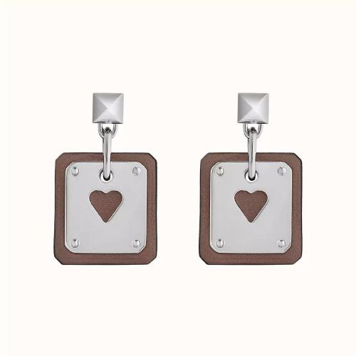  HERMES爱马仕 22年秋冬 女士 耳环 Boucles d%26s;oreilles As de Coeur H081864CK18