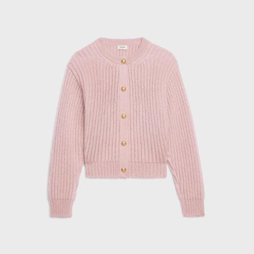  CELINE赛琳思琳 22年秋冬 女士 针织衫 马海毛/桑蚕丝罗纹箱型开衫 2A47U377N.02CZ