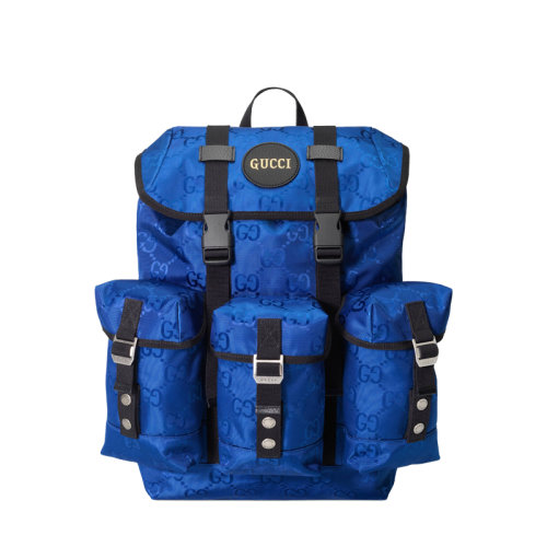 GUCCI/古驰 Off the Grid系列 男士蓝色尼龙提花老花背包626160H9HFN4267