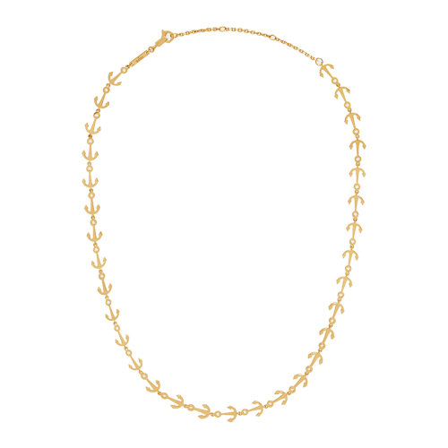 CELINE/赛琳 22新款 女士金色多锚连接龙虾扣项链460BE6BRA.35OR