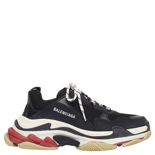 Balenciaga/巴黎世家  Triple S系列 男士黑色双层泡沫网眼运动鞋533882W09OM1000