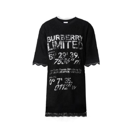  BURBERRY/博柏利 女士黑色棉质短袖T恤 80429081