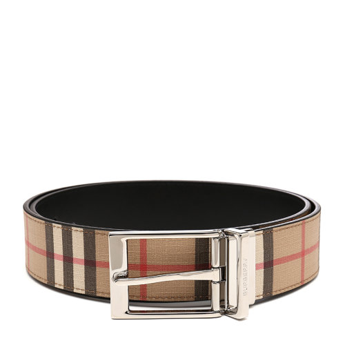 BURBERRY/博柏利 【20春夏新款】男士双面两用 Vintage 格纹环保帆布拼皮革腰带针扣式皮带 8025136