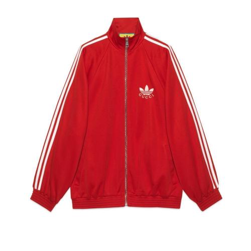  GUCCI古驰 22年秋冬 女士 adidas x Gucci联名系列针织棉拉链夹克 712952 XJEGU 6480