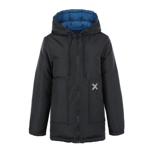 KENZO/高田贤三字母印花双面穿连帽女士羽绒服FB62OU085