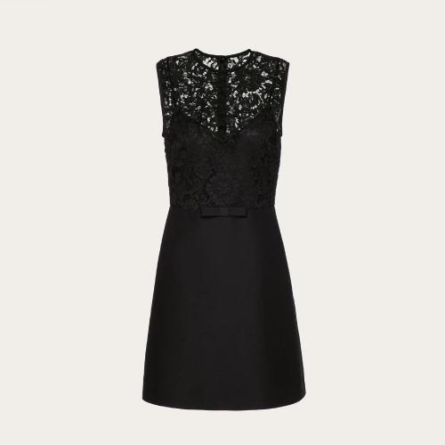  VALENTINO华伦天奴 22年秋冬 女士 连衣裙 ROBE EN CREPE COUTURE 1B3VAZC53600NO