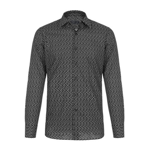 【香港直邮】PRADA 纯棉 灰色 男士长袖衬衫