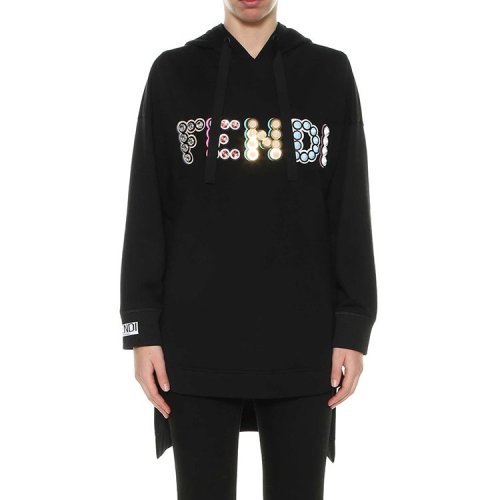 FENDI/芬迪 19年春夏 女性 logo 百搭 黑色 女卫衣 FS6972A1VNF0GME