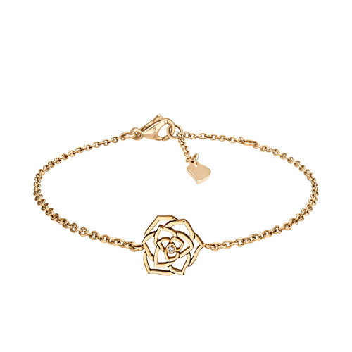 PIAGET/伯爵 ROSE玫瑰系列  18K金玫瑰金镶钻优雅玫瑰手链 G36U4100