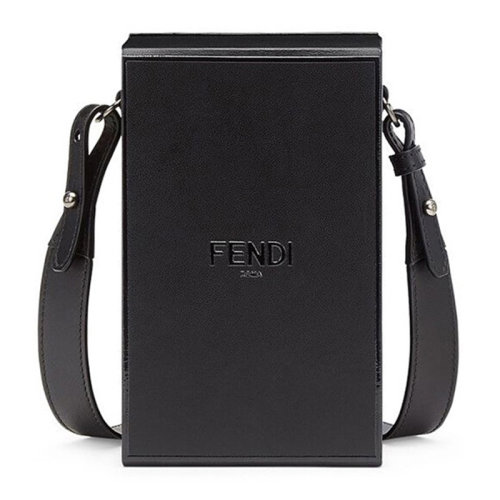 FENDI/芬迪  男士黑色黑色光滑皮革硬质立式包斜挎包男包 7VA519-AFB3-F1Z35