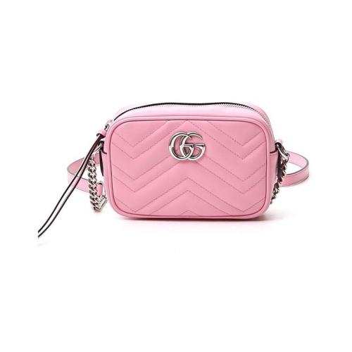 GUCCI/古驰 古琦女包 双G 女士皮质粉色百搭单肩包斜挎包 634936 DTD1P 5815