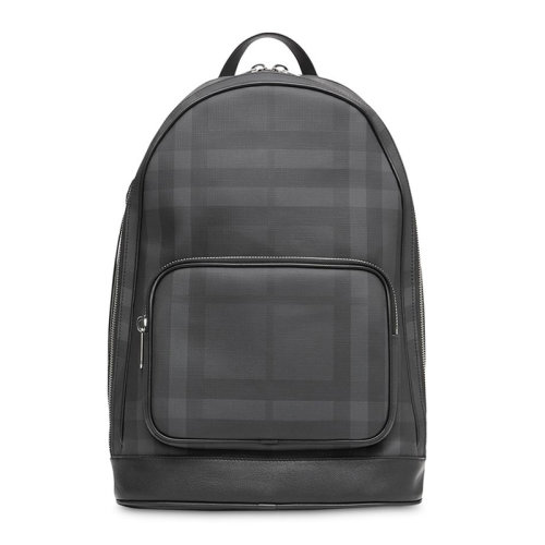 BURBERRY/博柏利 London 格纹拼皮革双肩包 牛皮双肩包 80139881