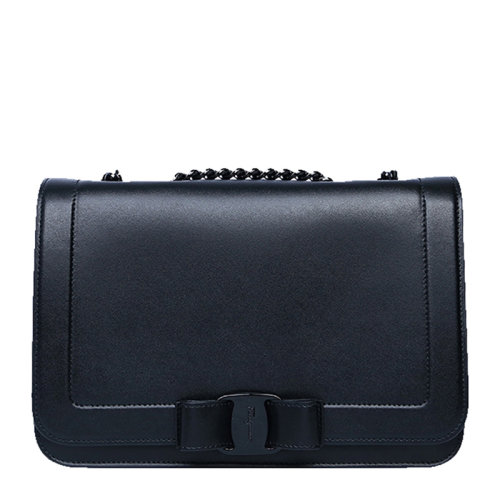 Salvatore Ferragamo/菲拉格慕 女士黑色小牛皮斜挎包