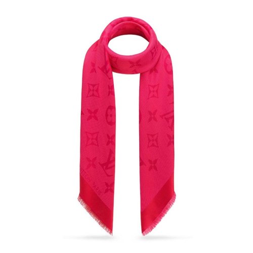 Louis Vuitton/路易威登 LV 女士老花羊毛红色披肩围巾围脖 M70811