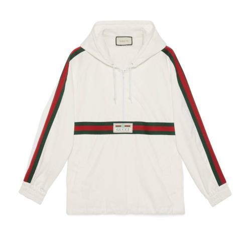  GUCCI古驰 22年秋冬 男士 饰Gucci标签棉质帆布风衣 594861 XDAX3 9061