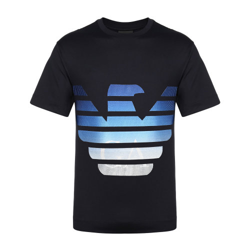 Emporio Armani/安普里奥阿玛尼 深蓝色 男士大号品牌鹰徽标饰圆领短袖T恤 3H1TN6-1JCQZ-F989