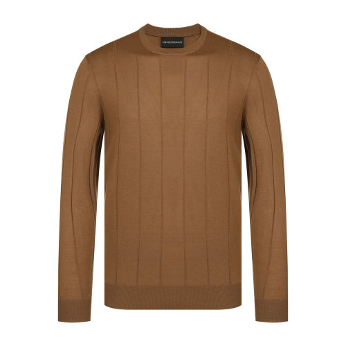 Emporio Armani/安普里奥阿玛尼 驼色 男士圆领轻薄罗纹针织衫 6G1MTP-1MA7Z-0428