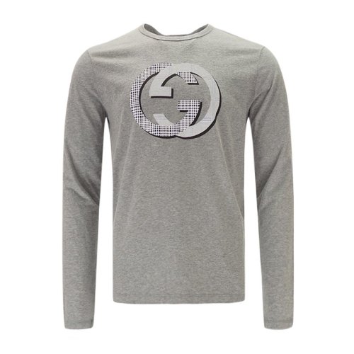 GUCCI 古驰 21春夏 男装 服装 logo印花纯棉时尚休闲长袖T恤 男士卫衣