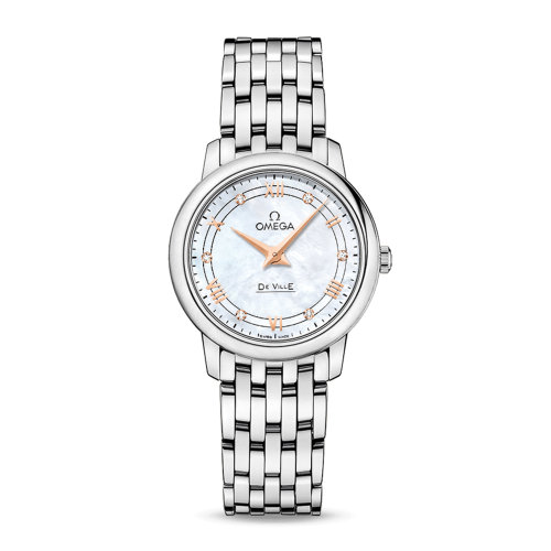 OMEGA/欧米茄 碟飞系列 典雅 精钢 钻石刻度 石英机芯 女士腕表 424.10.27.60.55.001