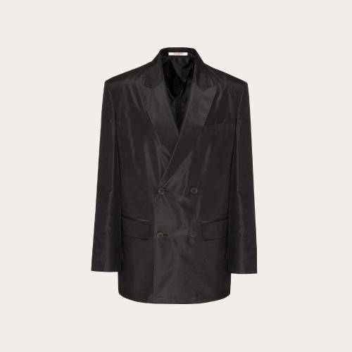  VALENTINO华伦天奴 22年秋冬 男士 夹克 VESTE CROISéE EN TAFFETAS LA_Vé XV0CED558E30NO