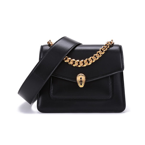 BVLGARI/宝格丽 女士SERPENTI FOREVER系列羊皮小号蛇头扣手提单肩斜挎包 291050