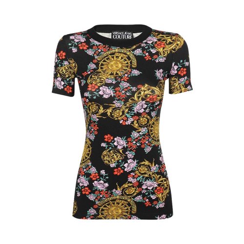  VERSACE JEANS COUTURE 女士印花棉质短袖T恤 72HAH608 JS059 G53 PLFSX