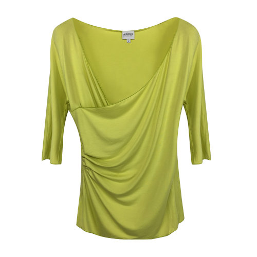 ARMANI COLLEZIONI/阿玛尼卡尔兹 黄色女士短袖T恤  RMM06J RM85J 206