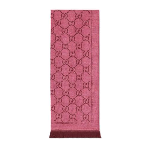  GUCCI古驰 22年秋冬 女士 GG 提花图案针织羊毛围巾 133483 3G200 5573