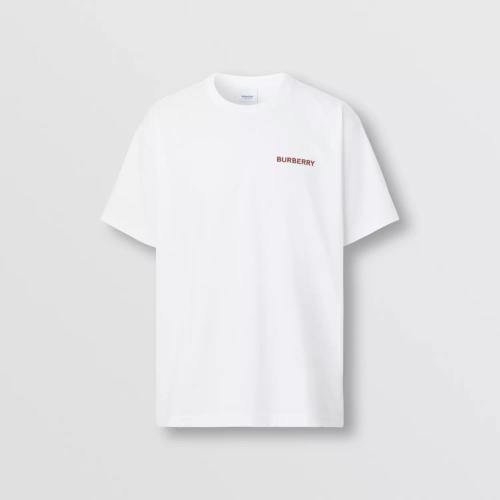  BURBERRY 22年秋冬 男士 专属标识装饰棉质宽松 T 恤衫 80575491
