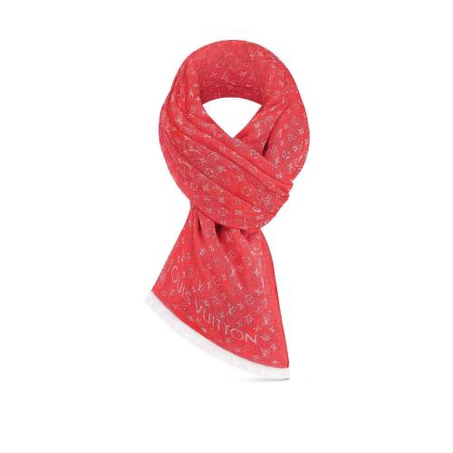  LV路易威登 22年秋冬 女士 围巾 NANO MONOGRAM 长围巾 M76962 预定商品2-6周发货