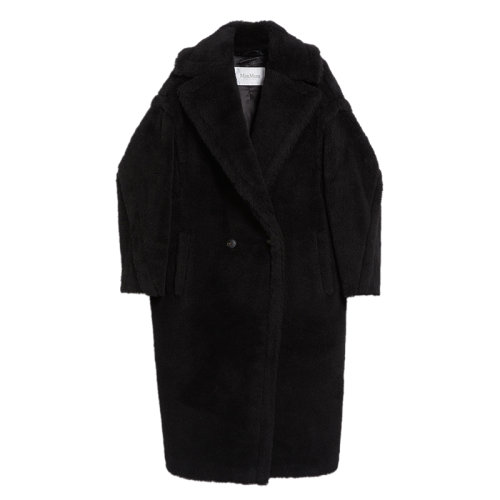 MaxMara/麦丝玛拉 22年秋冬新款 TEDGIRL系列 女士黑色泰迪熊外套大1016022306008