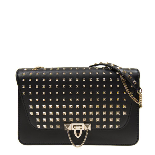 Valentino/华伦天奴 女士 黑色 牛皮斜挎包单肩包 NW0B0A79UGR 0NO HJH0015X