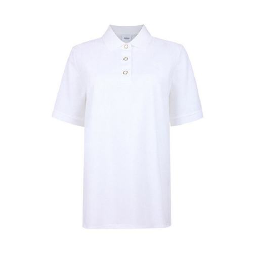  BURBERRY/博柏利 女士白色棉质短袖polo衫 80171531 PLFSX