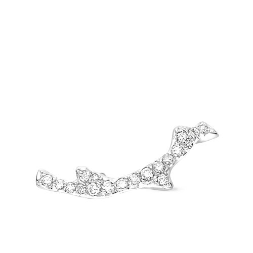 DIOR/迪奥 新款 Bois de Rose系列 18K金白金镶满钻玫瑰木单只耳钉 JBDR95026_0000