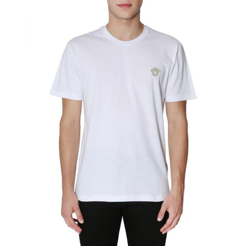 VERSACE/范思哲 男士纯色棉质经典美杜莎头像装饰圆领上衣短袖T恤 A77184-A222614 多色可选