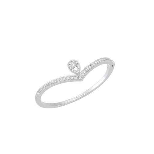 Chaumet/尚美 JOSéPHINE系列 女士18k金白金心形满钻石手链082076