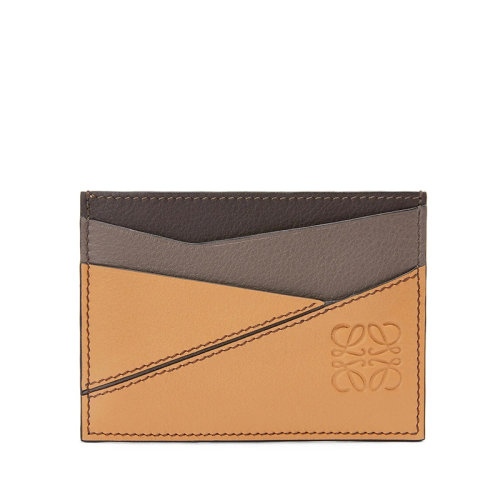  LOEWE/罗意威 22新款Puzzle系列 男士浅暖沙色/巧克力色经典小牛皮卡包卡片夹C510V33X04-2747