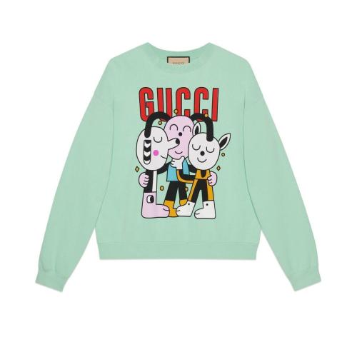  GUCCI古驰 22年秋冬 男士 Gucci动物印花棉质卫衣 700119 XJEIS 3735