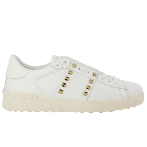 Valentino/华伦天奴 时尚白色男士皮质铆钉系带小白鞋 板鞋SY2S0931BHS 0B ZGF012467O