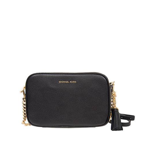 Michael Kors/迈克·科尔斯 女包女士黑色皮革品牌字母时尚百搭斜挎单肩包 $32F7GGNM8L001