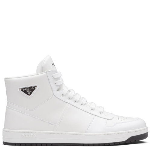 PRADA/普拉达  男士白色皮革高帮运动鞋2TE183_3LJ6_F0964