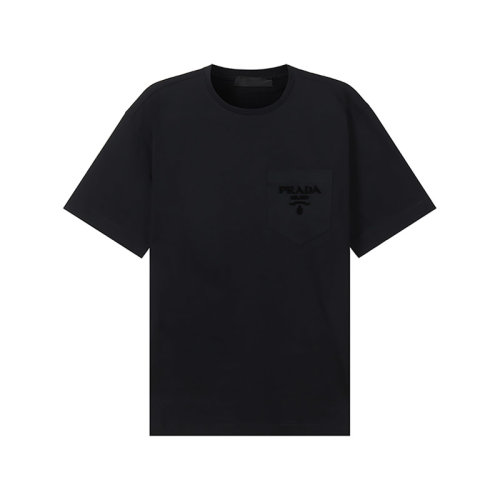PRADA/普拉达【22春夏新款】男士棉质圆领短袖T恤LOGO图案 UJN787 1Z53 S 221