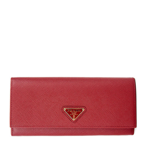 PRADA/普拉达 女士红色牛皮长款钱包手拿包钱夹 1MH132 QHH F068Z
