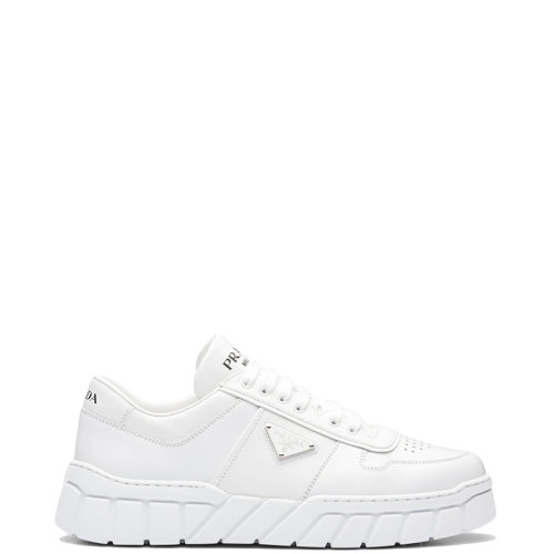 PRADA/普拉达 22年秋冬新款 男士白色皮革低帮运动鞋2EE378_3LJ6_F0009