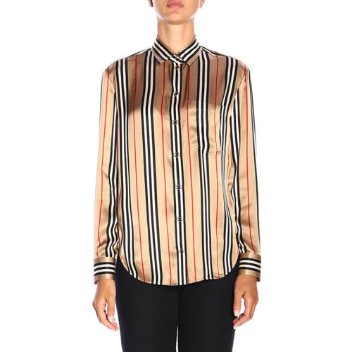 Burberry 博柏利 女装 服饰 翻领经典条纹 女士长袖衬衫