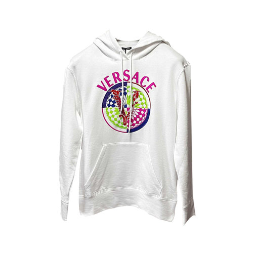 Versace范思哲 主线刺绣V字母女士连帽卫衣