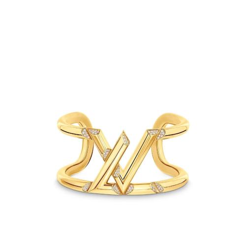  LV路易威登 22年秋冬 女士 手镯 LV VOLT 1*w*8K金钻石手镯 Q95931 Q95932 预定商品2-8周发货