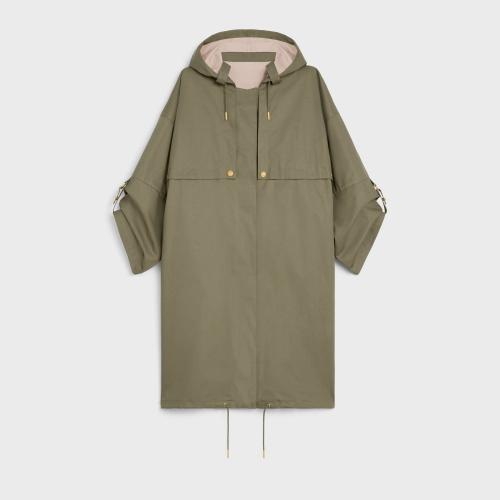  CELINE赛琳思琳 22年秋冬 女士 大衣 棉质华达呢_大衣 2W606519O.02KL