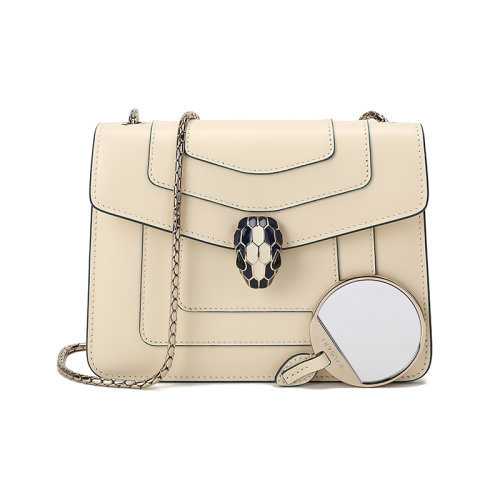 BVLGARI/宝格丽 女士SERPENTI FOREVER系列牛皮小号蛇头扣单肩斜挎包链条包 290925