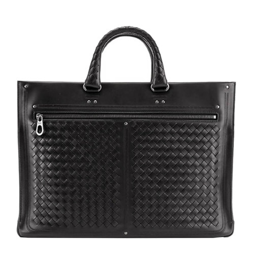 Bottega Veneta/葆蝶家 男士纯色牛皮经典编织拉链开合手提包公文包男包 368047-VAOU1 多色可选